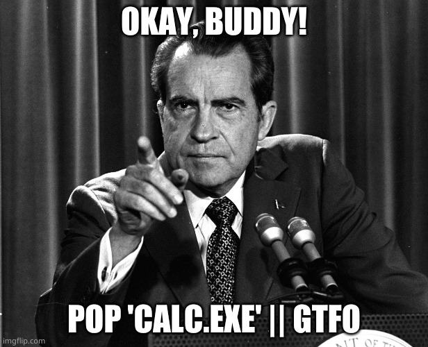 calc.exe payload popping